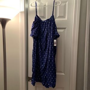 Off the shoulder blue dress NWT XL